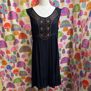 Forbidden Sleeveless Embroidered Dress. Large